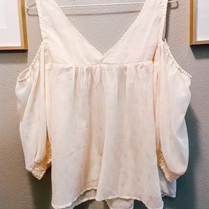 Off the Shoulder Linen White Top